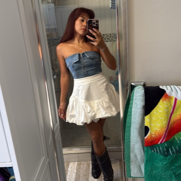 White Ruffled Skirt - Picture 6 of 7